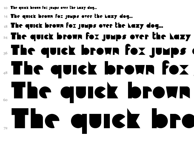 Cubop font waterfall