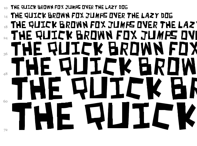 Cut It Out font waterfall