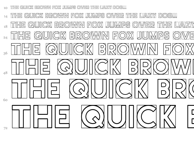 Cut Me Out font waterfall