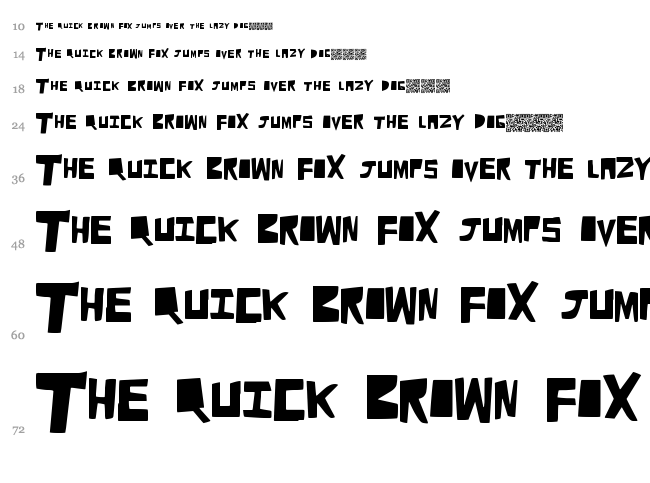 Cut Away font waterfall