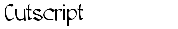 Cutscript font