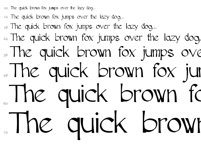 Cutscript font waterfall