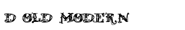 D Old Modern font preview