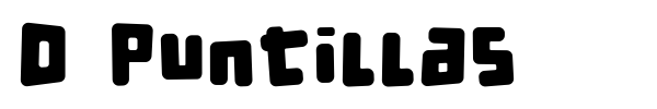 D Puntillas font preview