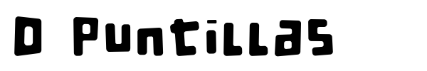 D Puntillas font preview