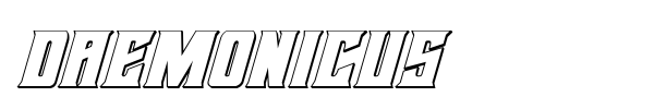 Daemonicus font preview