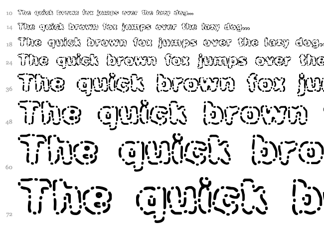 Dash Dot font waterfall