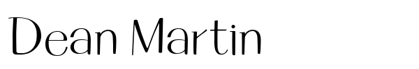 Dean Martin font preview