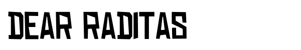 Dear Raditas font preview