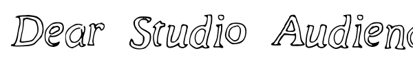 Dear Studio Audience font