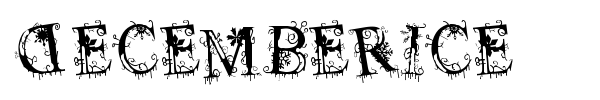 Decemberice font preview