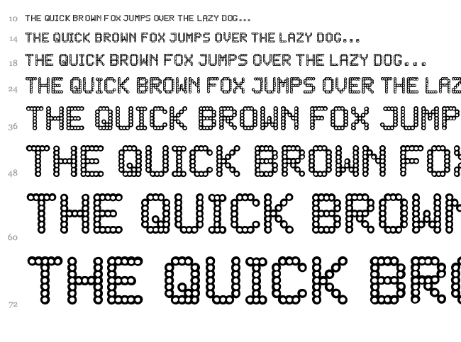 Delayed font waterfall