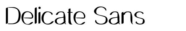Delicate Sans font