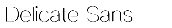 Delicate Sans font preview