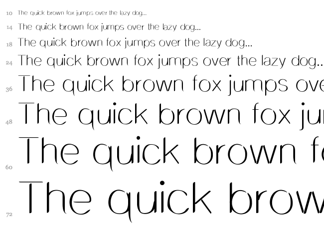 Delicate Sans font waterfall