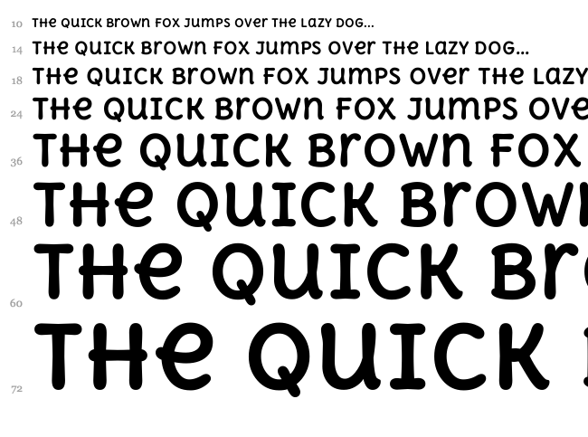 Delius Unicase font waterfall