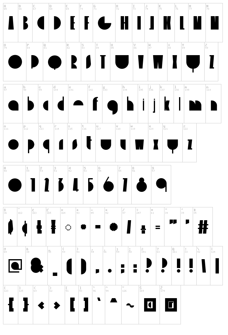 Delizioso font map