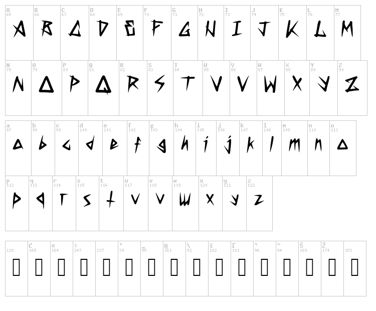 Demise font map