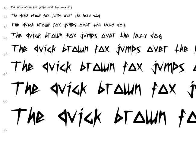 Demise font waterfall