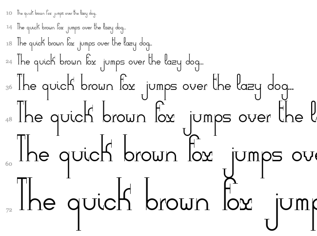 Democrazy Serif font waterfall