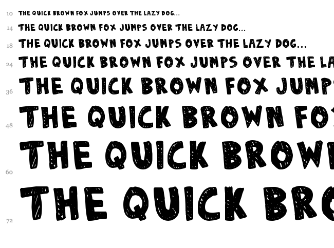 Denne Sketchy font waterfall