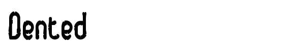 Dented font