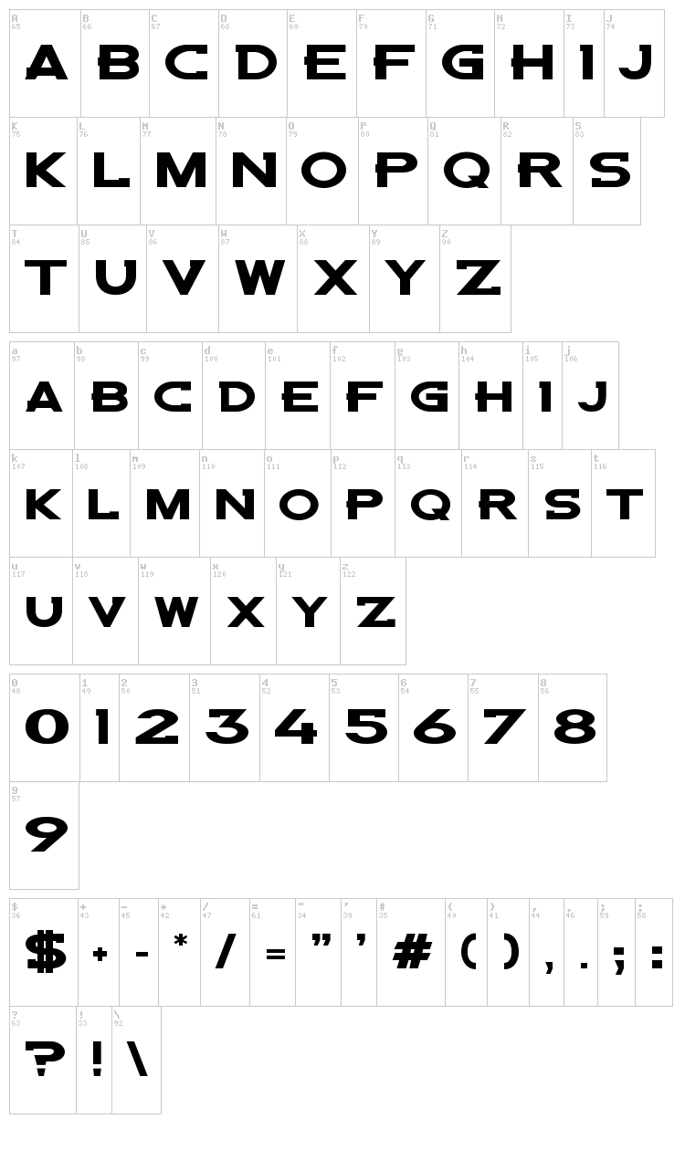 Denver Broncos Custom font map