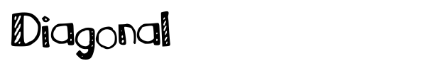 Diagonal font