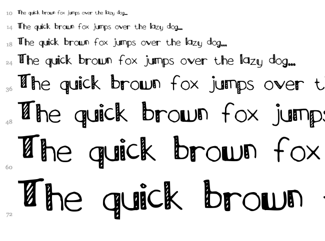 Diagonal font waterfall