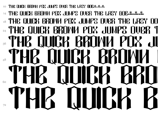 Diamond Dust font waterfall