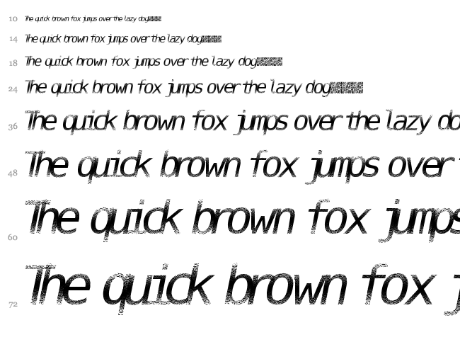 Digital Stream font waterfall