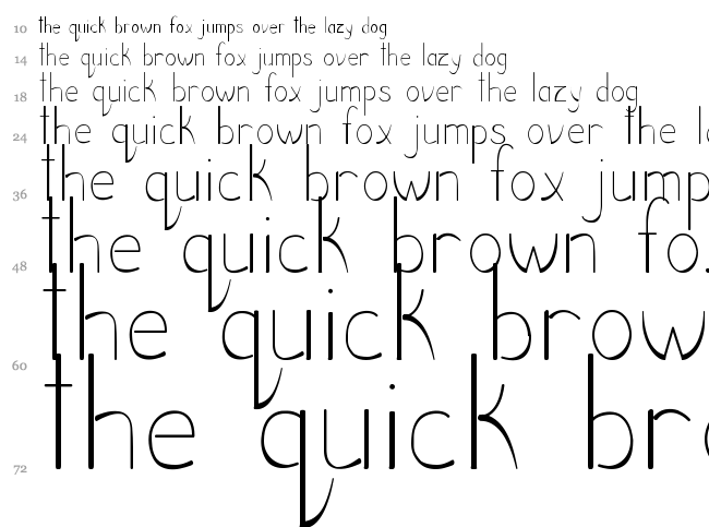 Diligent font waterfall