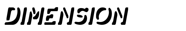 Dimension font