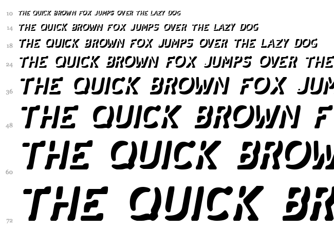 Dimension font waterfall