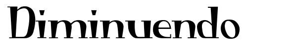 Diminuendo font