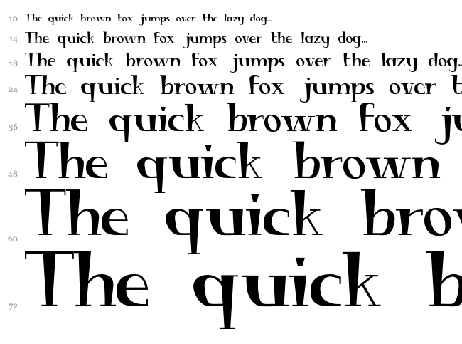 Diminuendo font waterfall