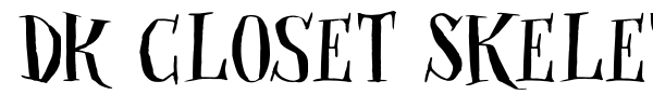 DK Closet Skeleton font
