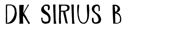 DK Sirius B font