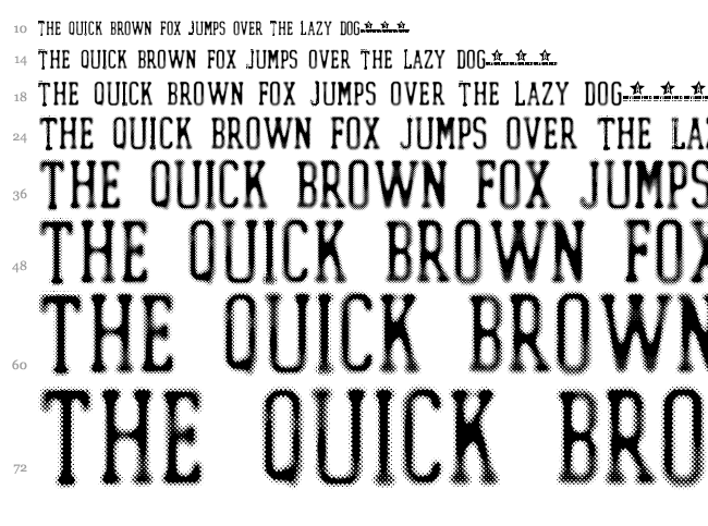 Dotled font waterfall
