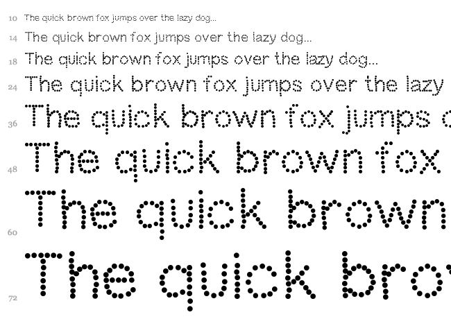DotNess font waterfall