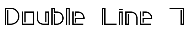 Double Line 7 font