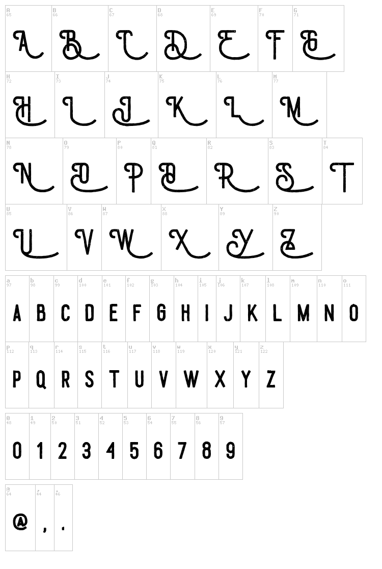 Draconian font map