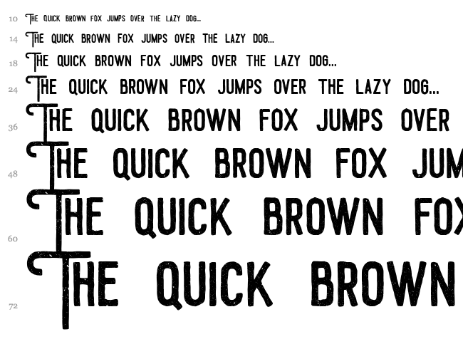 Draconian font waterfall