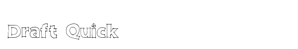 Draft Quick font