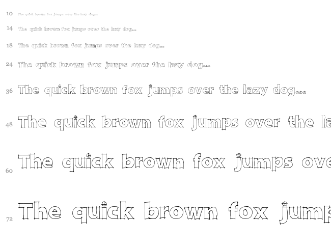 Draft Quick font waterfall