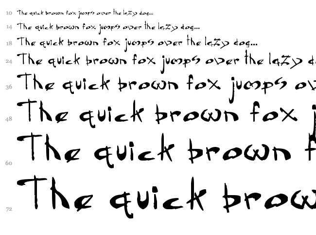 Dragonsong font waterfall