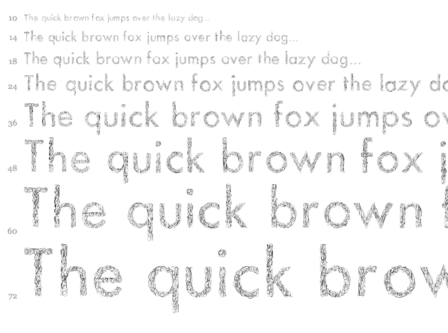 Drawman font waterfall