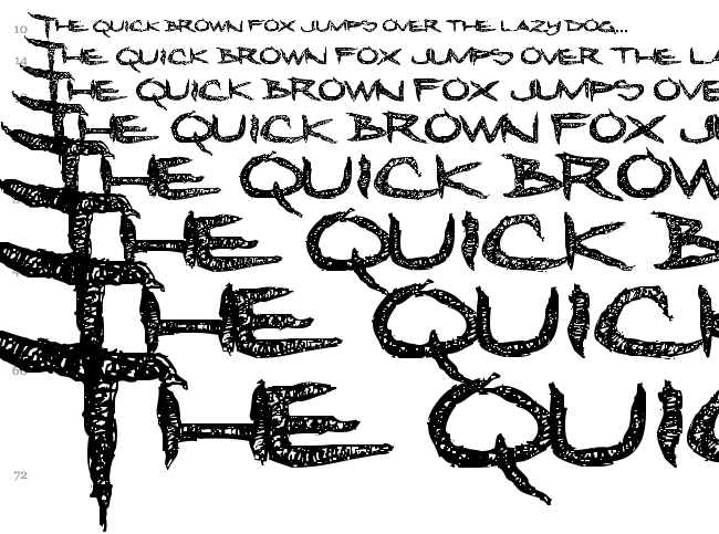 Dreadlock font waterfall