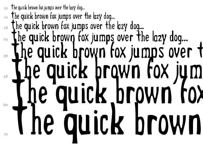 Drek font waterfall