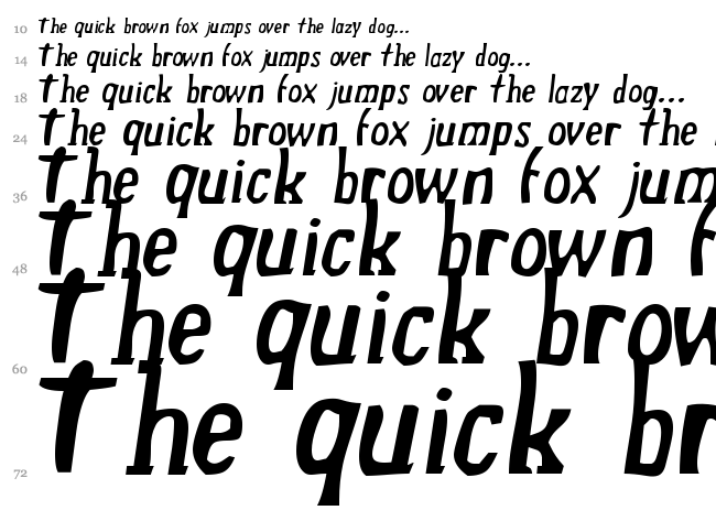 Drek font waterfall
